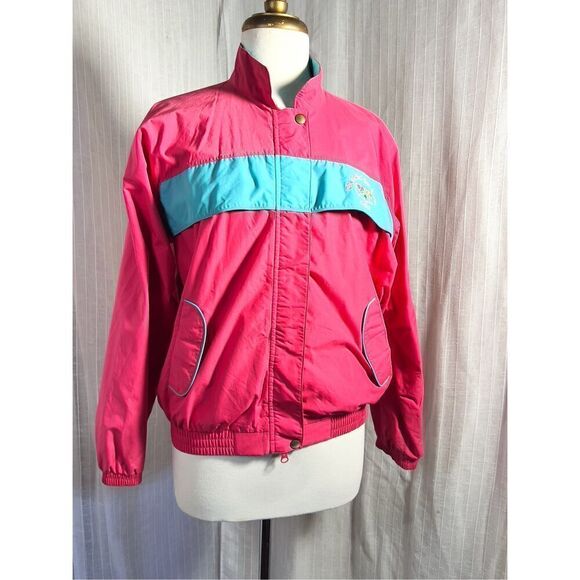 Vintage Pink Country Club Windbreaker Jacket - Size L - Picture 1 of 5